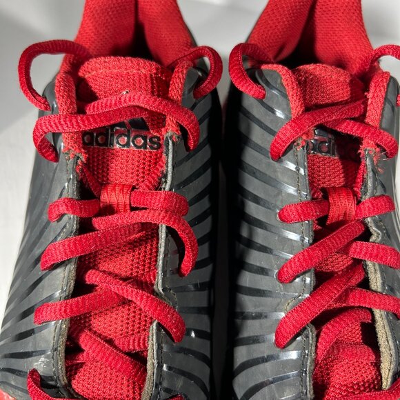 Adidas Icon MD K Kids Boys Baseball Cleats Size 3.5 Shoes Black Red Softball - Picture 3 of 13